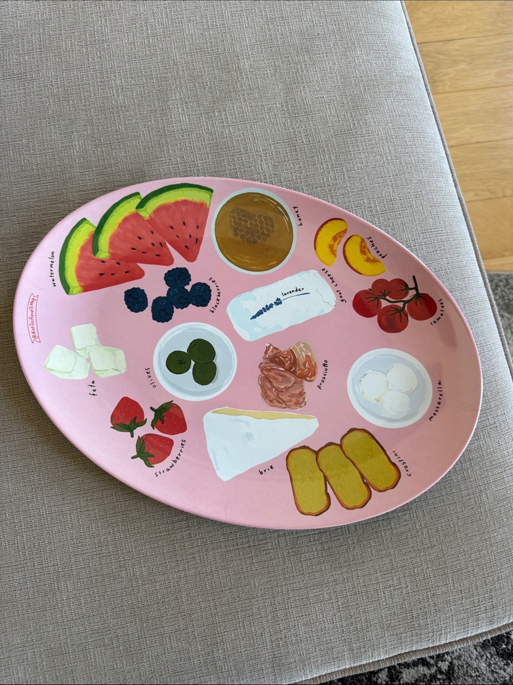 Sophistiplate Melamine oval platter by Meg Quinn